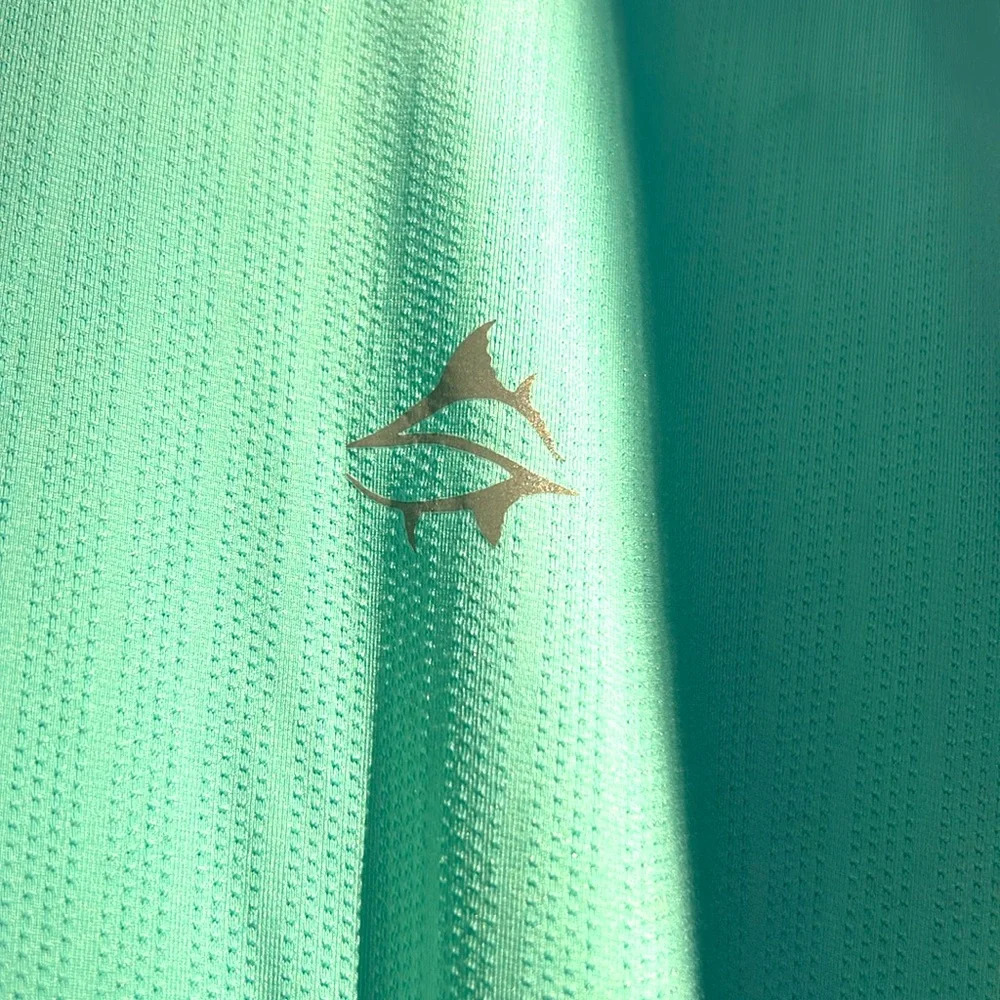 Loco Skailz fishing shirt, men’s, size small, aqua blue color - Picture 2 of 8